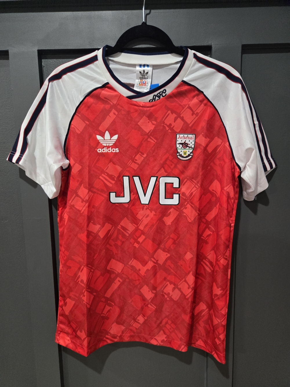 Arsenal Vintage Style JVC Retro Soccer Jersey - Men's Small S Brand New Tags